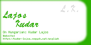 lajos kudar business card